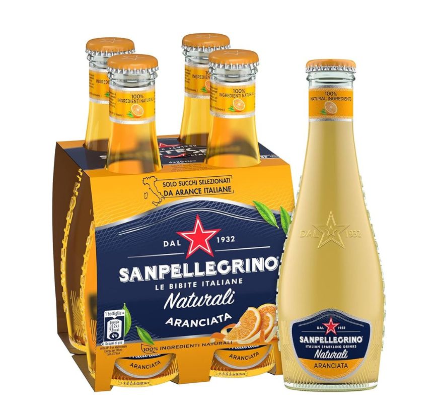 Sanpellegrino Water Mineral Aranciata Italian Sparkling 200ml