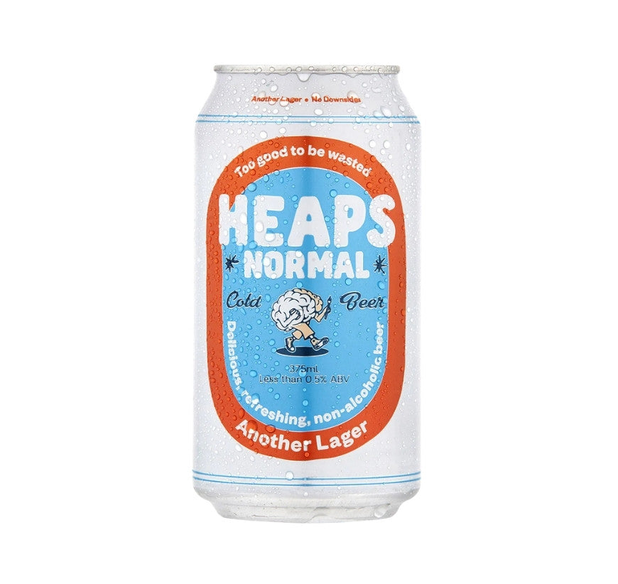 Heaps Normal Can Beer Non-Alcoholic 375ml