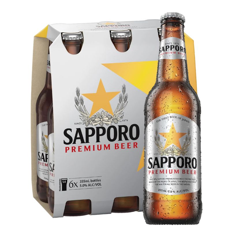 Sapporo Beer Lager Bottle 355ml