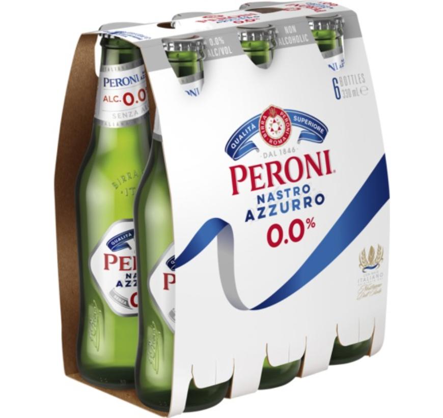 Peroni Nastro Azzurro Zero Alcohol 0.0% Bottle Beer (carton/6pack) 330ml