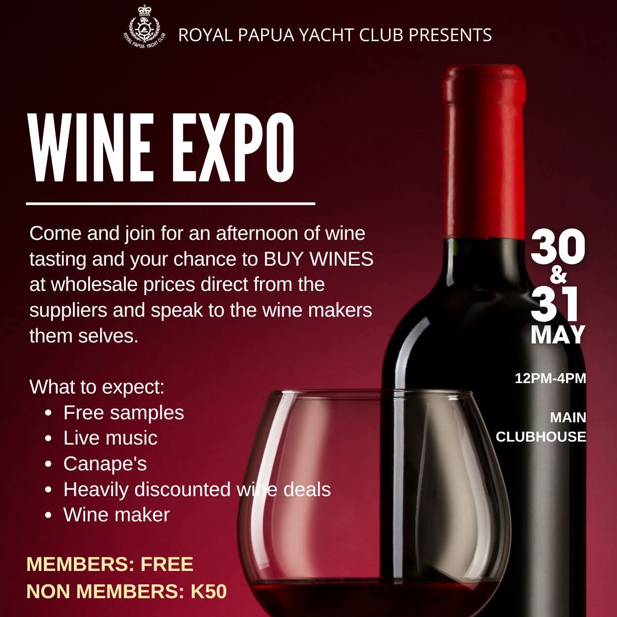 RPYC Wine Expo 30 & 31 MAY 2026