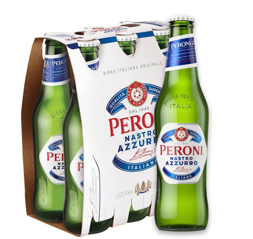 Peroni Nastro Azzurro Bottle Beer (carton/6pack) 330ml